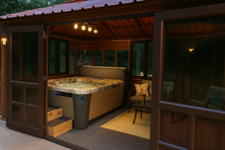 Stylish Aspen 12x20 Hot Tub Gazebo for Your Outdoor Oasis